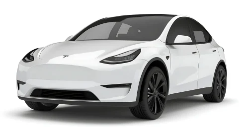 Modern White Electric Vehicle