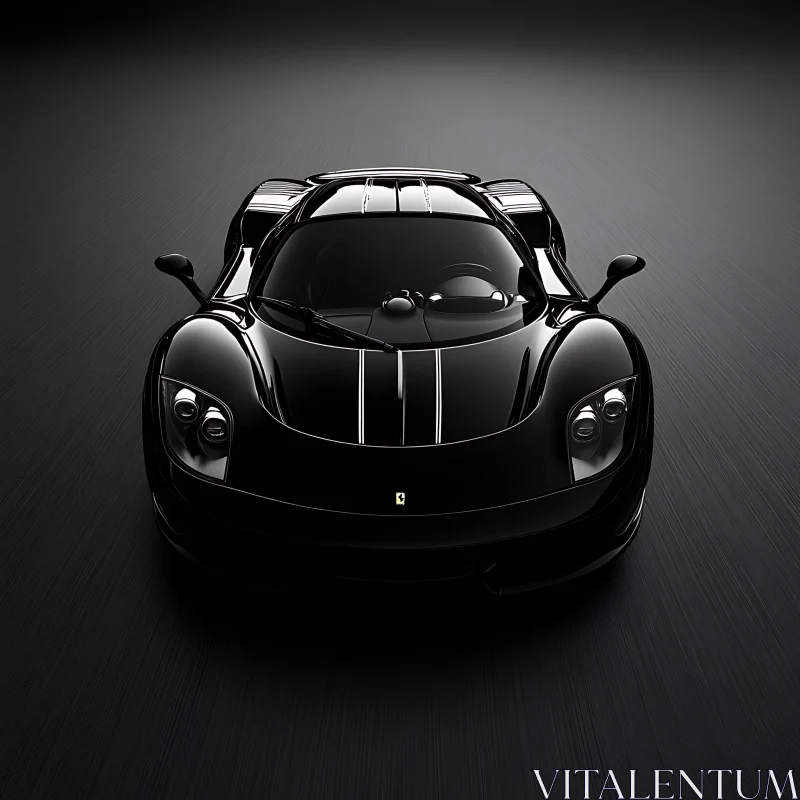 Luxury Black Sports Car AI Image