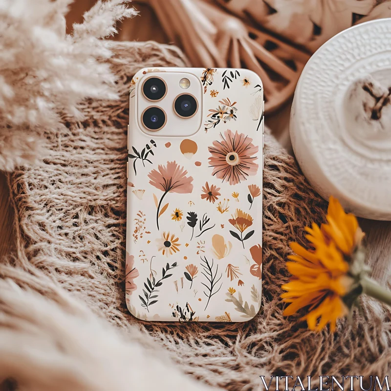 AI ART Stylish Floral Pattern Phone Cover