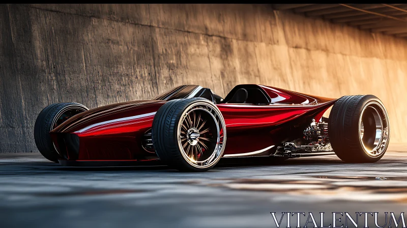 Sleek Modern Racing Car in Urban Setting AI Image