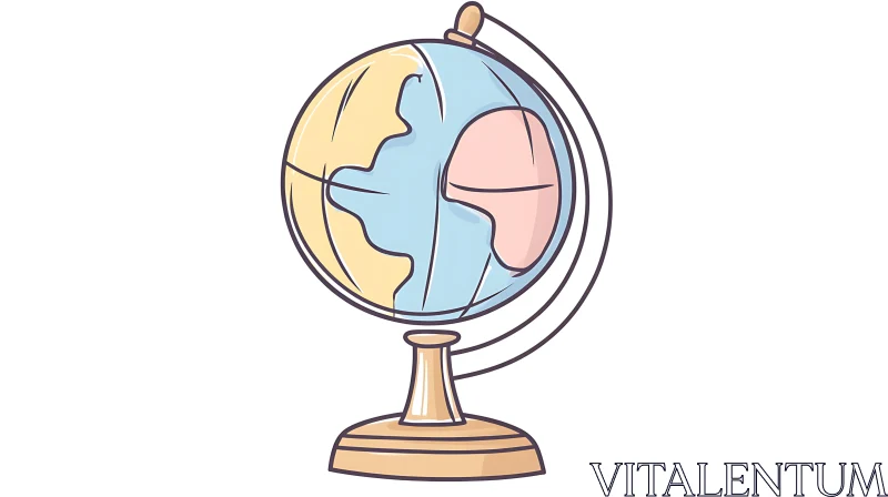 AI ART Geography Globe Illustration