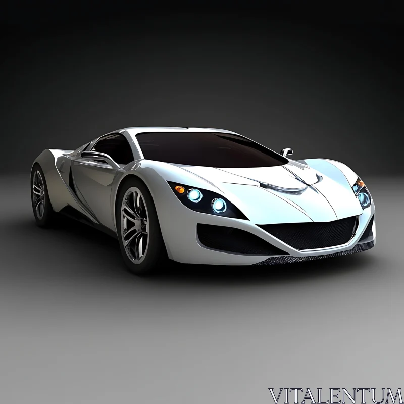 AI ART Modern Luxury Sports Car Showcasing Futuristic Aesthetics