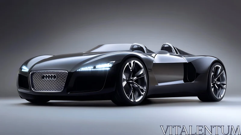 Black Luxury Sports Car AI Image