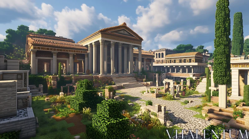 Grand Architecture of the Ancient Roman World AI Image