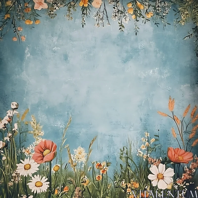 Meadow of Wildflowers AI Image