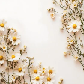 Minimalistic Daisy Arrangement with Soft Background