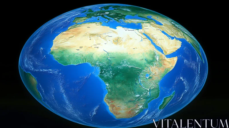 Global View of Africa AI Image