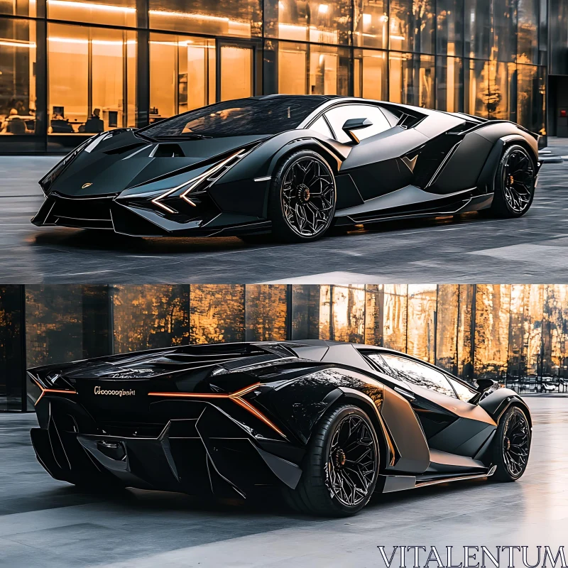 Sleek and Modern Hypercar in Urban Setting AI Image