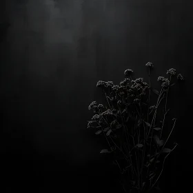 Delicate Flowers Against a Dark Background