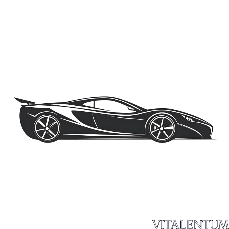 Modern Supercar Illustration AI Image