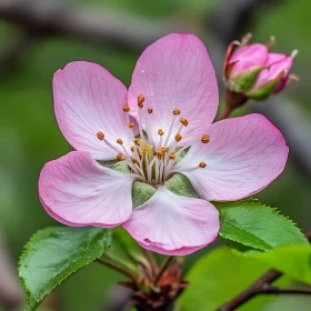 Intricate Details of a Pink Flower