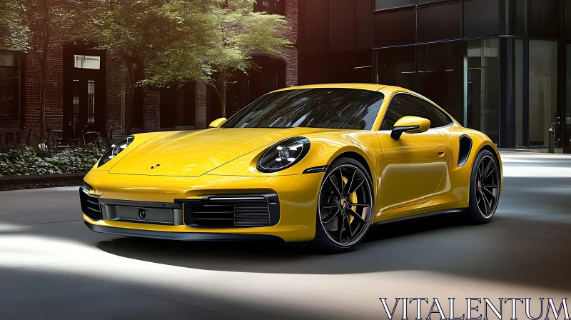 High-Performance Yellow Sports Car