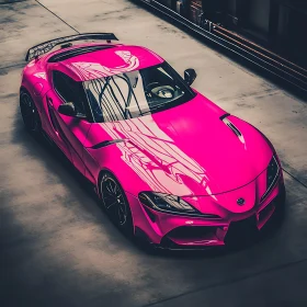 Stylish Pink Luxury Car