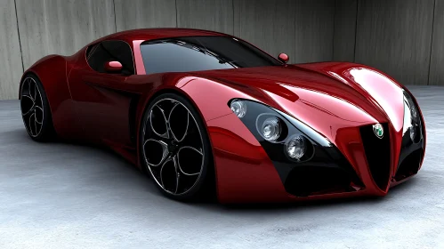 Luxurious Red Sports Car