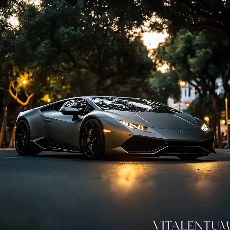 Luxury Sports Car in Evening Light