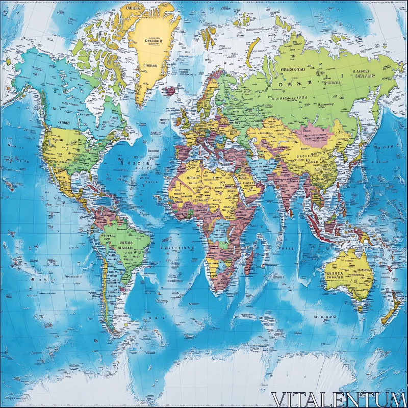Comprehensive World Map with Country Borders and Capitals Comprehensive World Map with Country Borders and Capitals