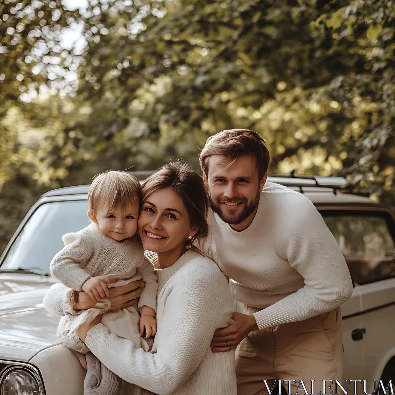 Family Bonding in Nature AI Image