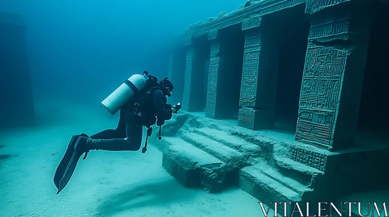 AI ART Ancient Ruins Discovered Beneath the Sea