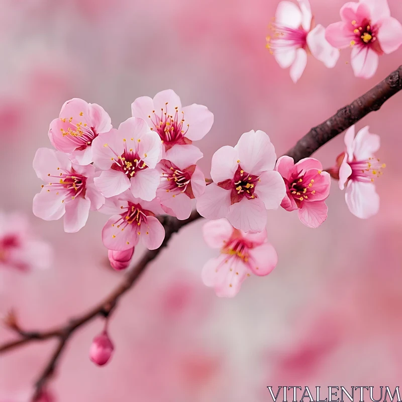 Spring Cherry Blossoms AI Image