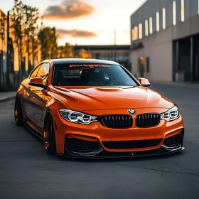 Stylish BMW in Golden Hour