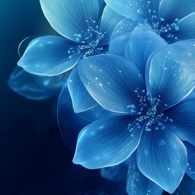 Illuminated Blue Blossoms