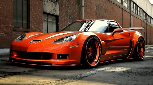 Orange High-Performance Sports Car