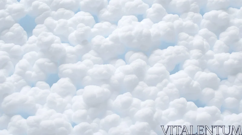 Serene Cloud in Blue Sky - A Touch of Voxel Art AI Image