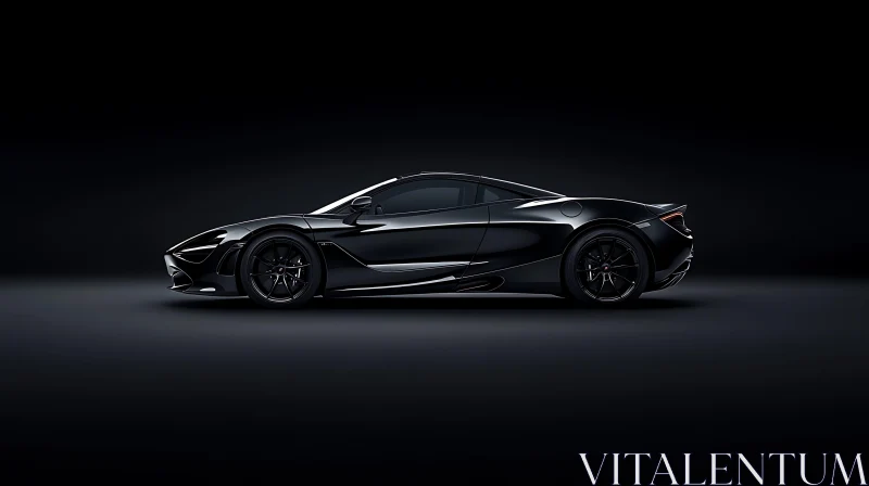 AI ART Stylish Modern Black Sports Car