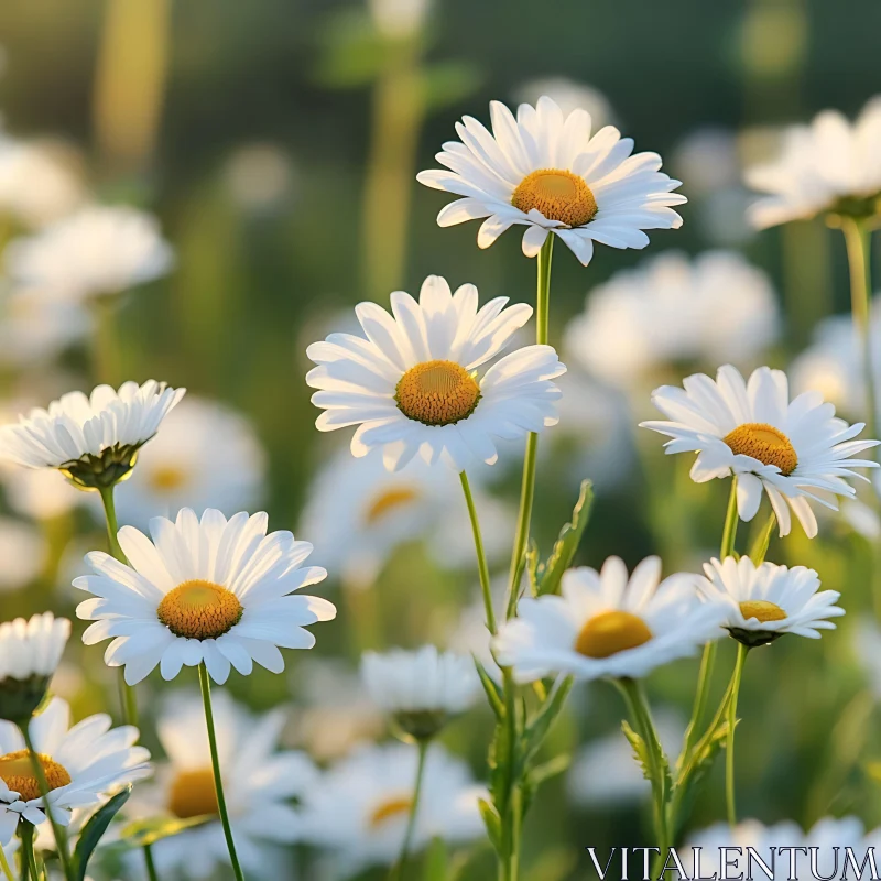 AI ART Sunlit Daisy Field