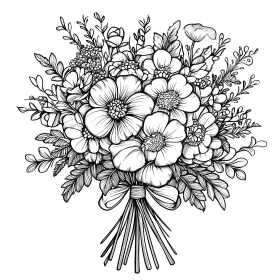 Intricate Botanical Drawing