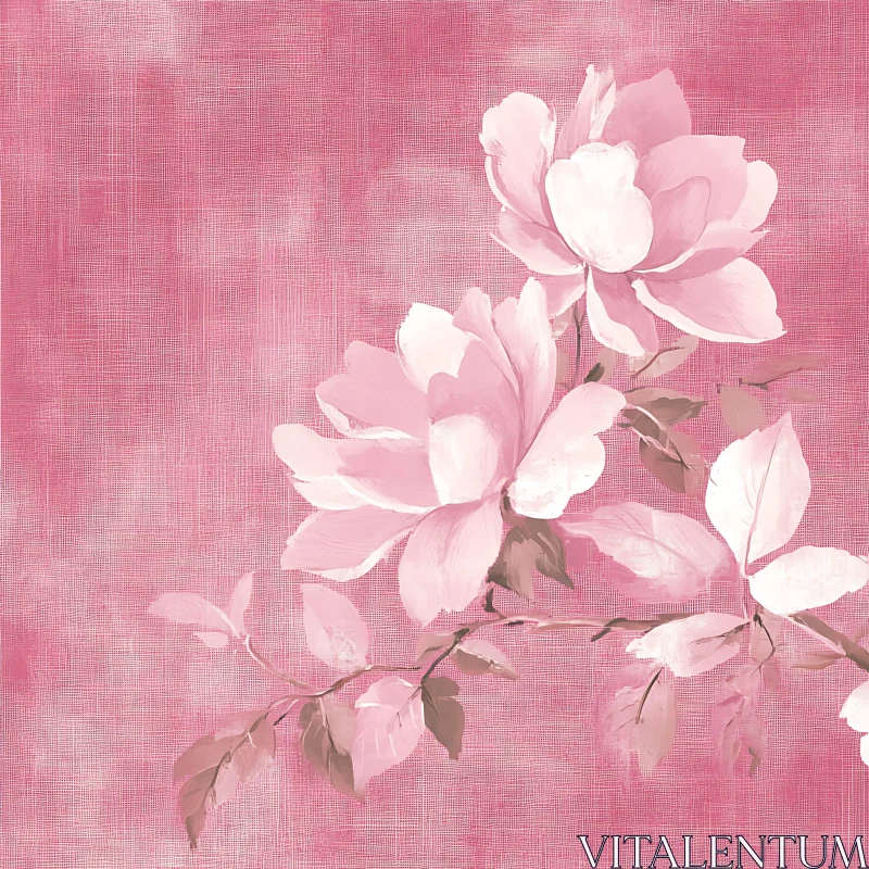 AI ART Botanical Blossom Painting