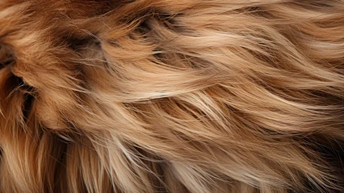 Abstract Lion Mane Texture in Light Brown and Beige
