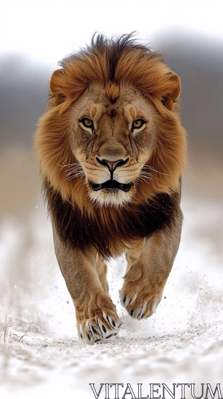 AI ART Powerful Lion in Motion