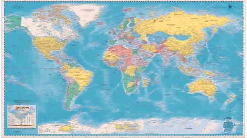 Comprehensive World Map with Political Boundaries