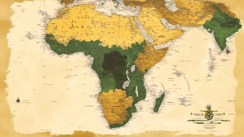 Historical African Continent Map