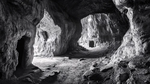 Intricate Shadows and Light in a Cave