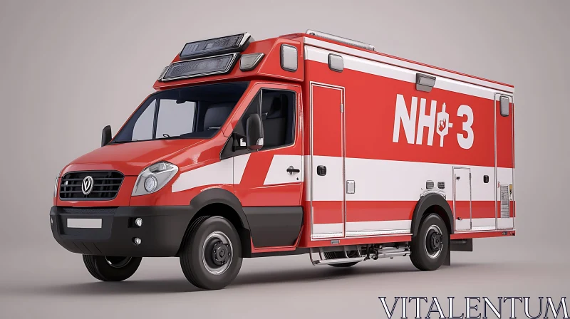 Modern Medical Response Ambulance AI Image