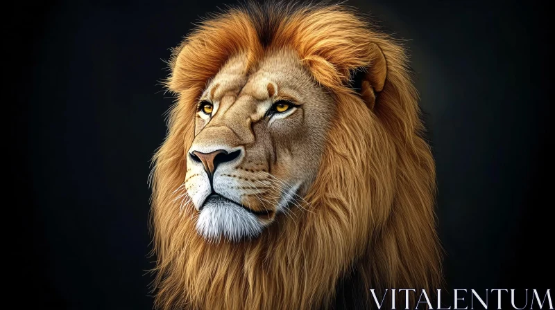 AI ART Portrait of a Majestic Lion