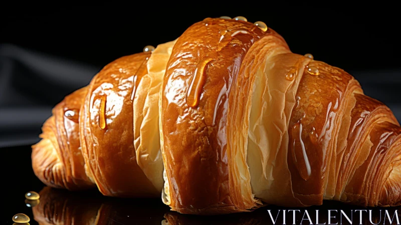 Baked Butter Croissant - A Photorealistic Food Art AI Image