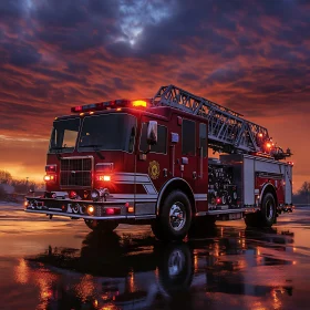 Emergency Vehicle at Twilight
