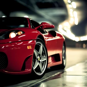 Luxurious Red Car with Sleek Design