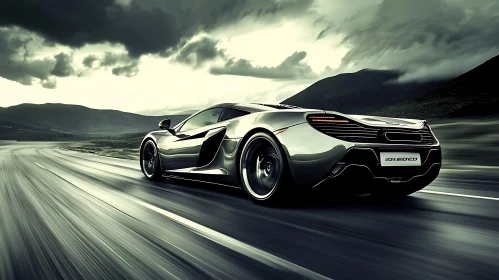 Luxury Sports Car on a Mountain Road