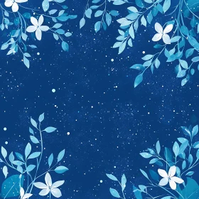 Night Sky Floral Illustration