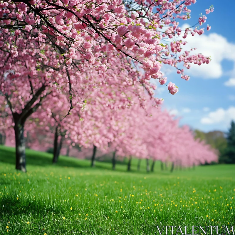 AI ART Idyllic Springtime Blossoms in Full Bloom