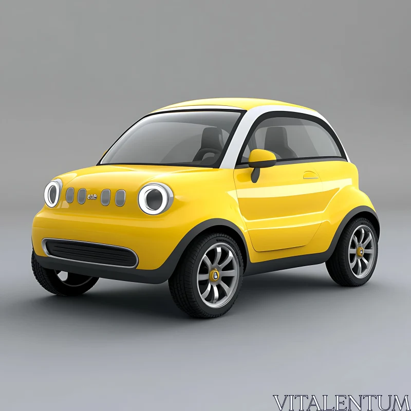 Modern Two-Tone Compact Automobile AI Image