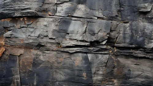 Man on Cliff - A Texture-Rich Threadbare Abstraction