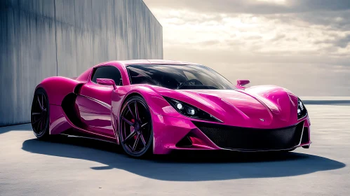 Modern Pink Luxury Sports Car