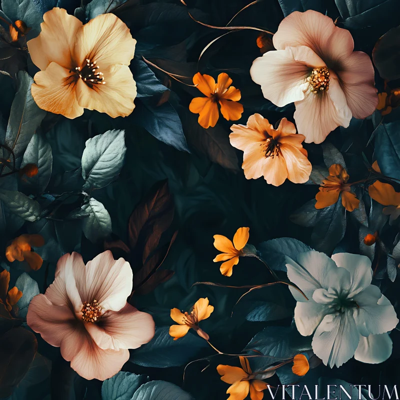 Luxurious Botanical Composition AI Image