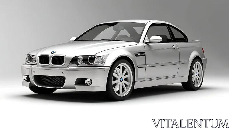 AI ART Sleek White BMW Car