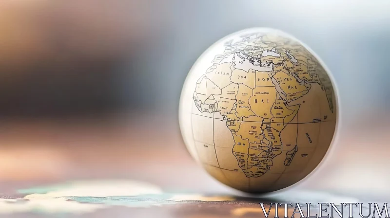 Globe Featuring the Continent of Africa Up Close AI Image